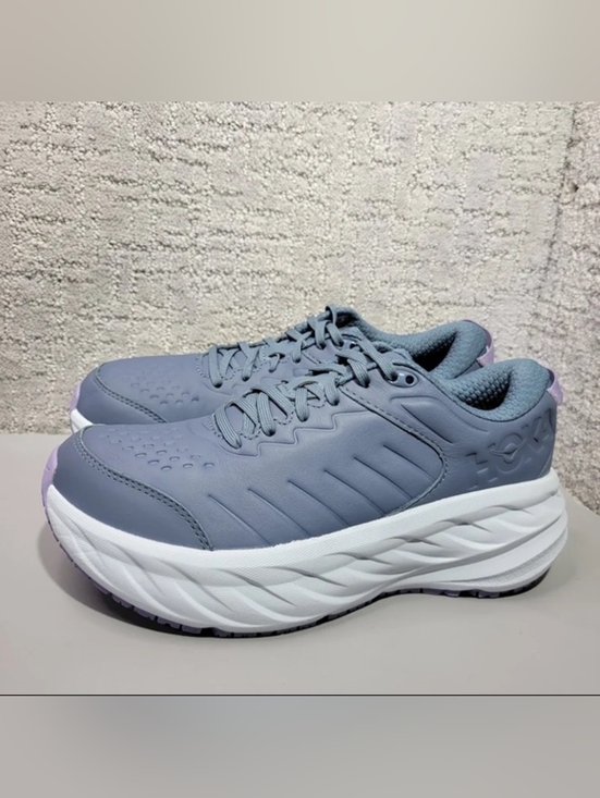 Hoka One One Shoes - Hoka One One Bondi SR Wide Women's Size US 7D Faded Navy Leather Sneakers.